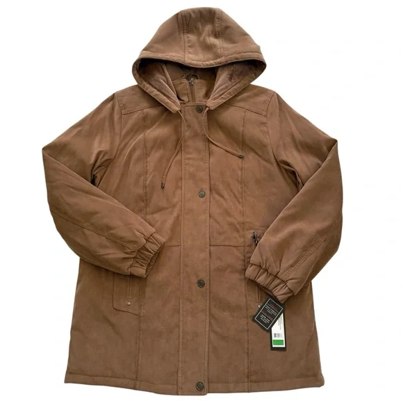 🚫SOLD🚫NWT Fleet Street Microsuede Removable Hood Jacket Coat Large - Picture 3 of 16